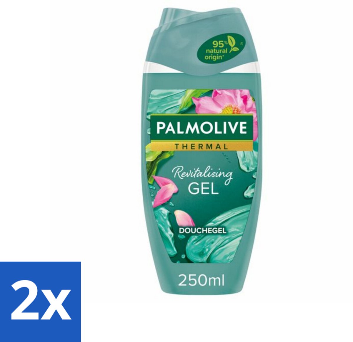 2 x Palmolive - Thermal - Douchegel - Algen & Lotusbloem - Revitalising Gel - 250 ml - Douchegel - Algen - Lotusbloem - Revitaliserend - Hydraterend