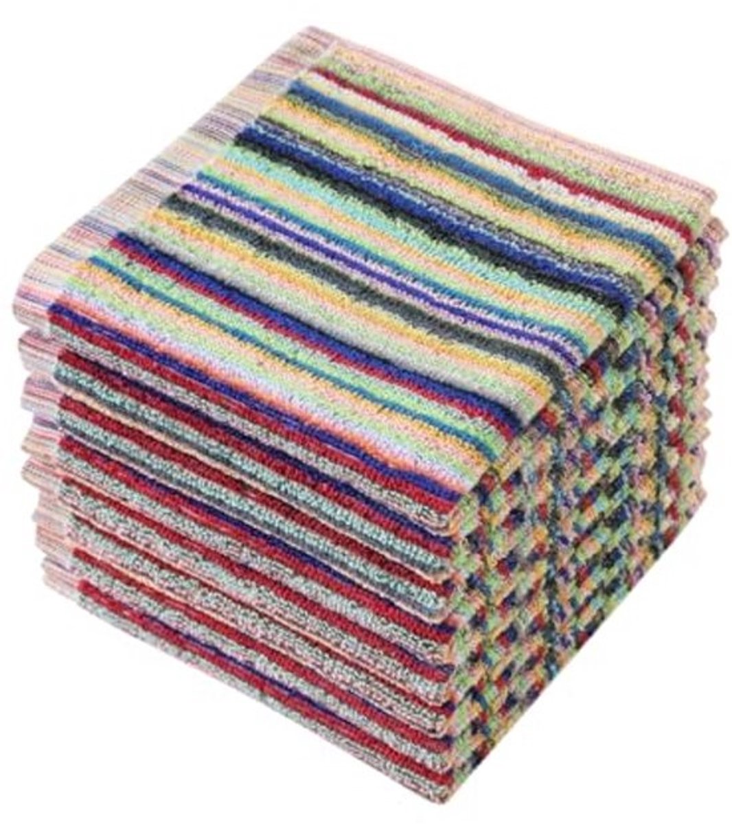 Ultra Absorberende Katoenen Keukenvaatdoeken - Set van 8 - Diverse Kleuren