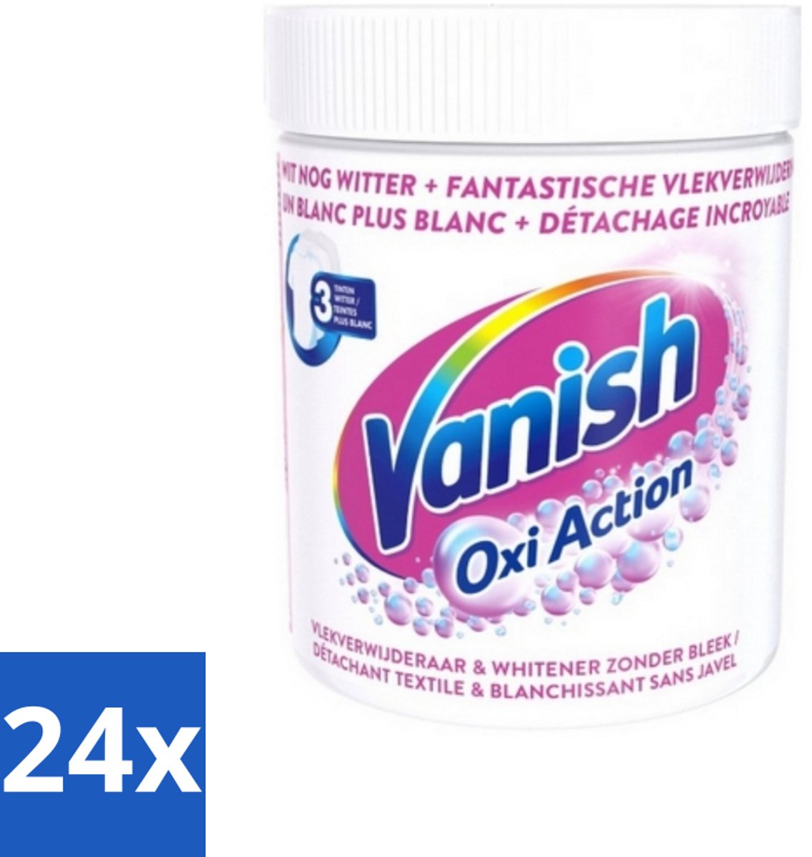Vanish Oxi Action - Vlekkenverwijderaar Poeder - Zonder Bleek - Witte Was - 550 Gram - Voordeelverpakking - 24 stuks