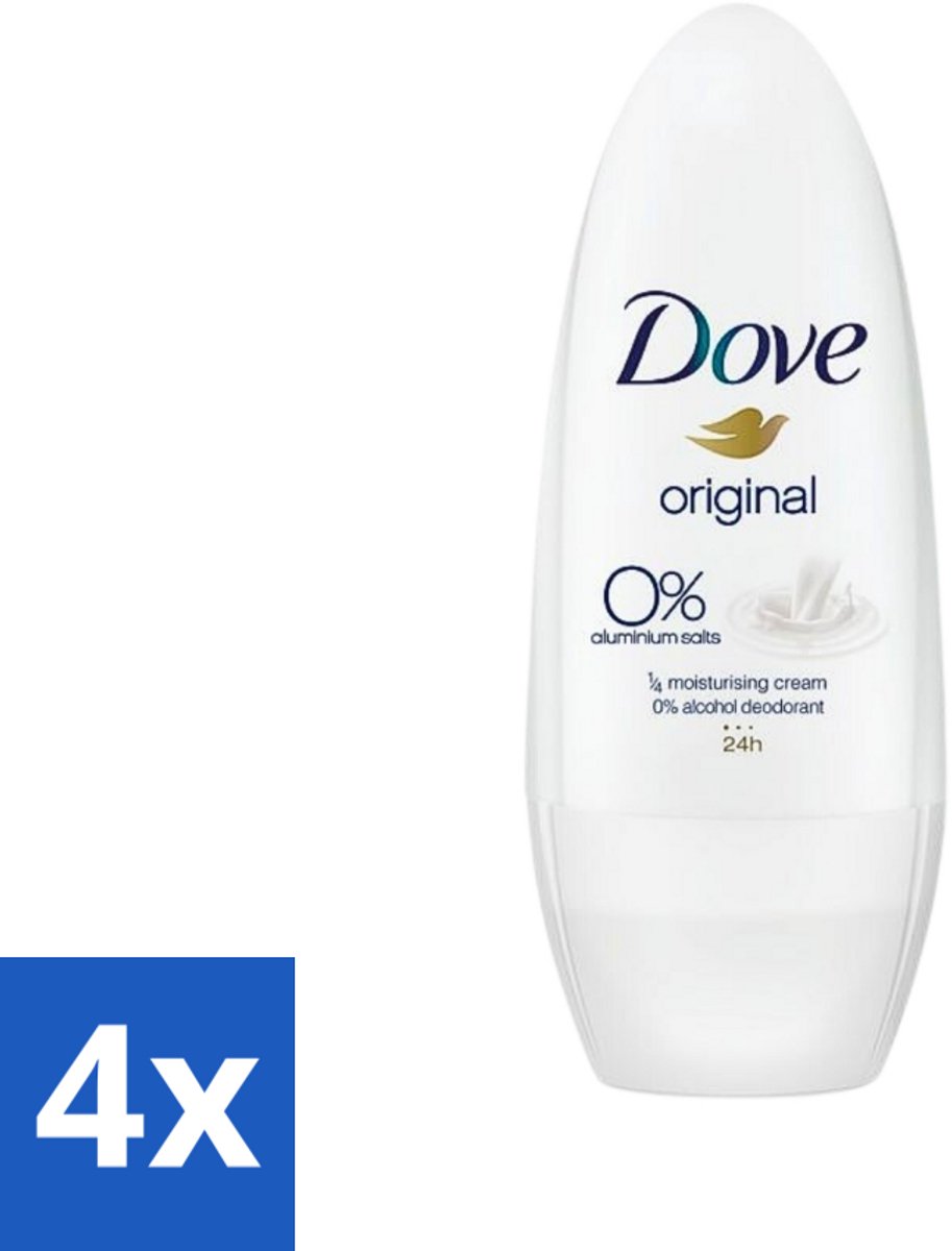 4 x Dove Original - Deodorant Roll-on - 50 ml - Deodorant - Antitranspirant - Dove - Roll-on - Alcoholvrij