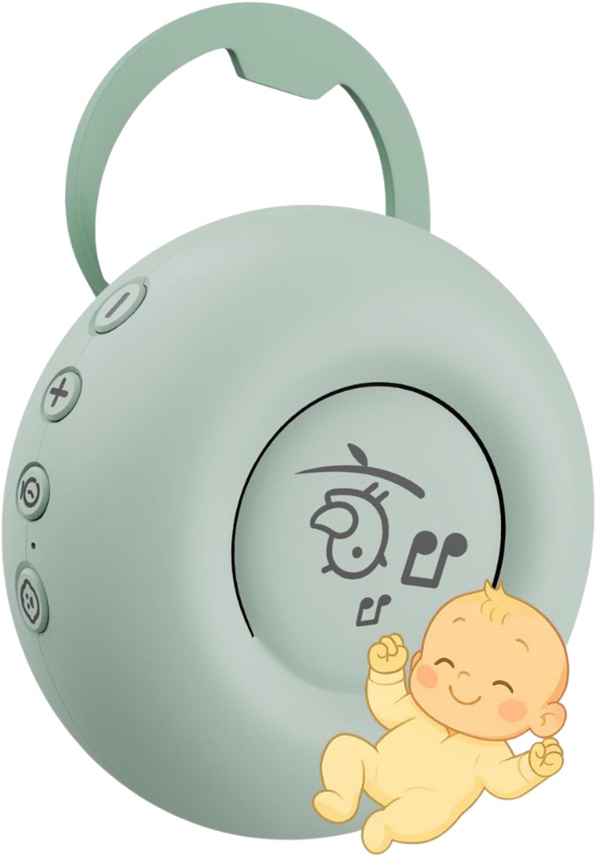 Verte White Noise Machine - 20 Rustgevende Geluiden - Huilsensor - Timer - Oplaadbaar Via USB-C - Draagbaar Slaapapparaat Met Slaapliedjes - Natuurgeluiden En Witte/Roze/Bruine Ruis