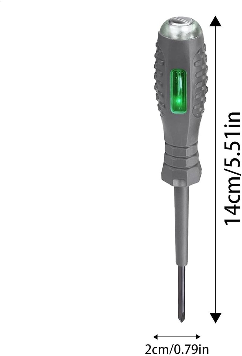 Elektra pen - Spanningstester - Bedrading controleren - 2-in-1 functie - 49.9 gram - Zwart