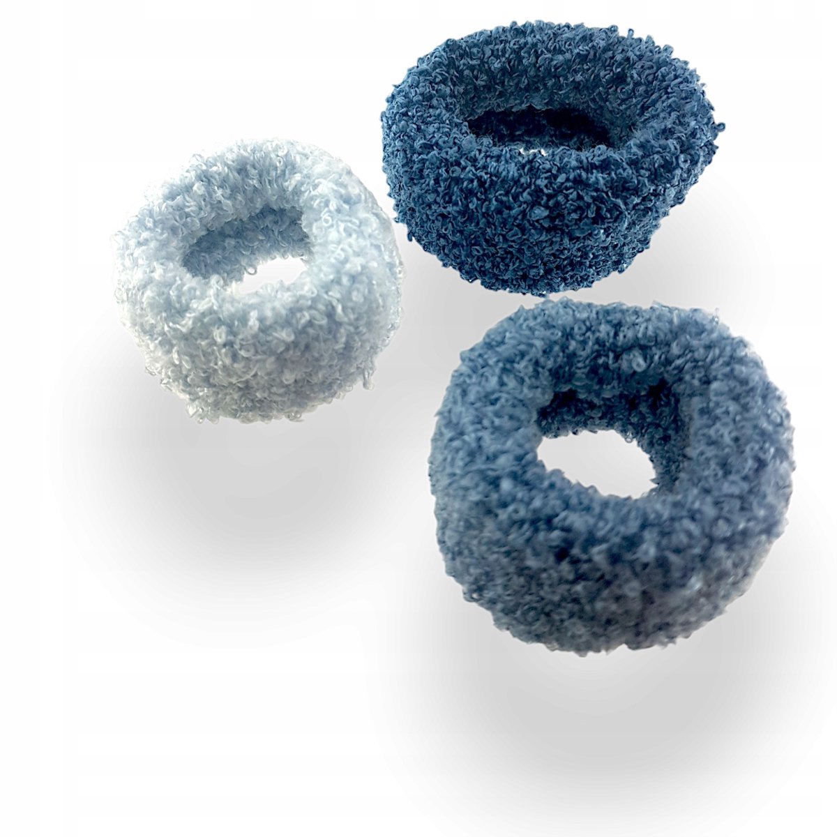 Set van 3 Zachte Scrunchies Haarbanden van Bouclé - Multikleur