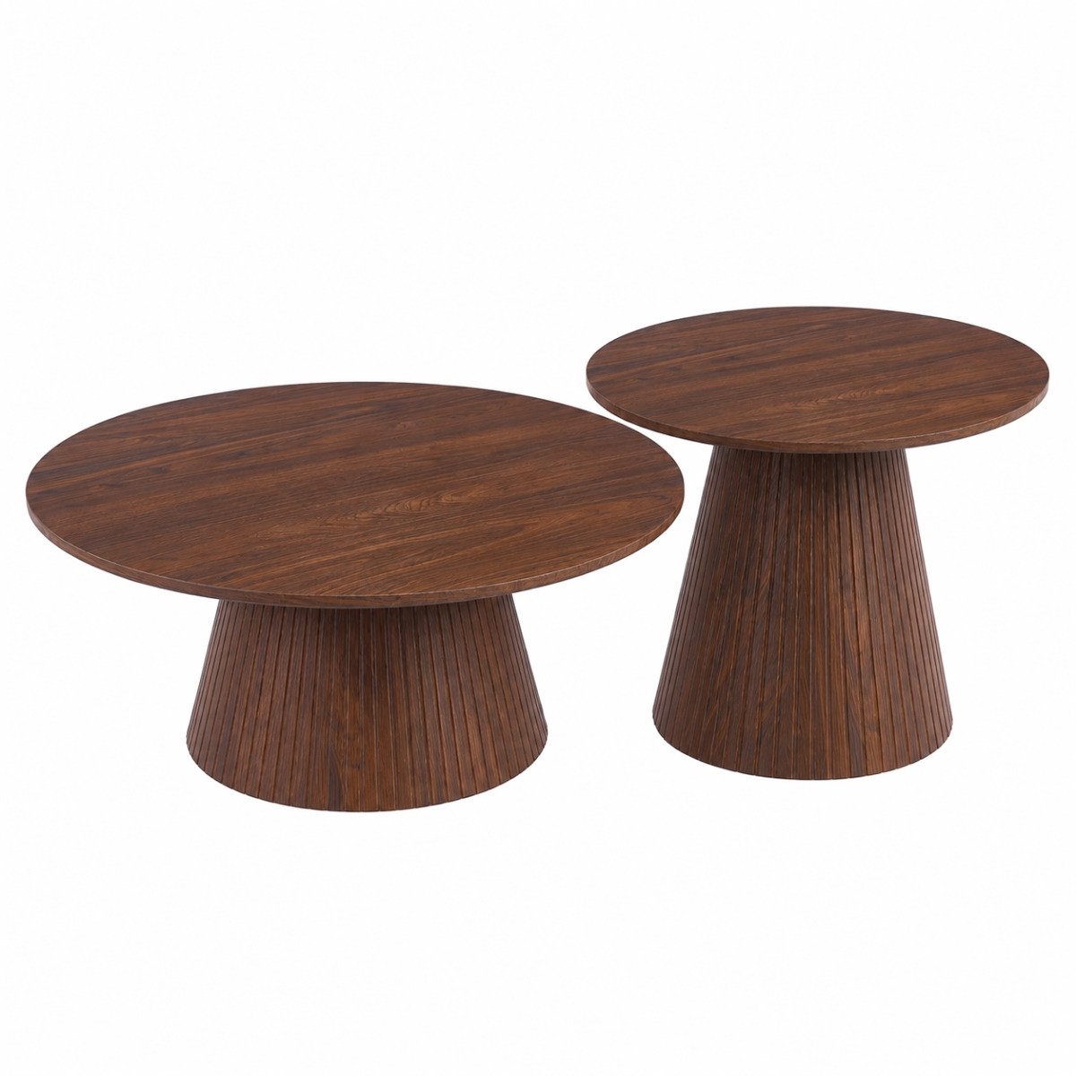 DS4U - Toki salontafelset ø80 cm + ø60 cm - walnoot