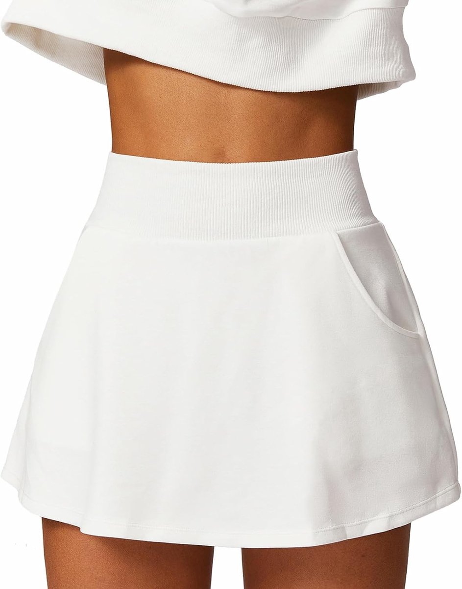 Dames sportieve shorts met hoge taille en zakken voor tennis, pickleball en hardlopen in de zomer