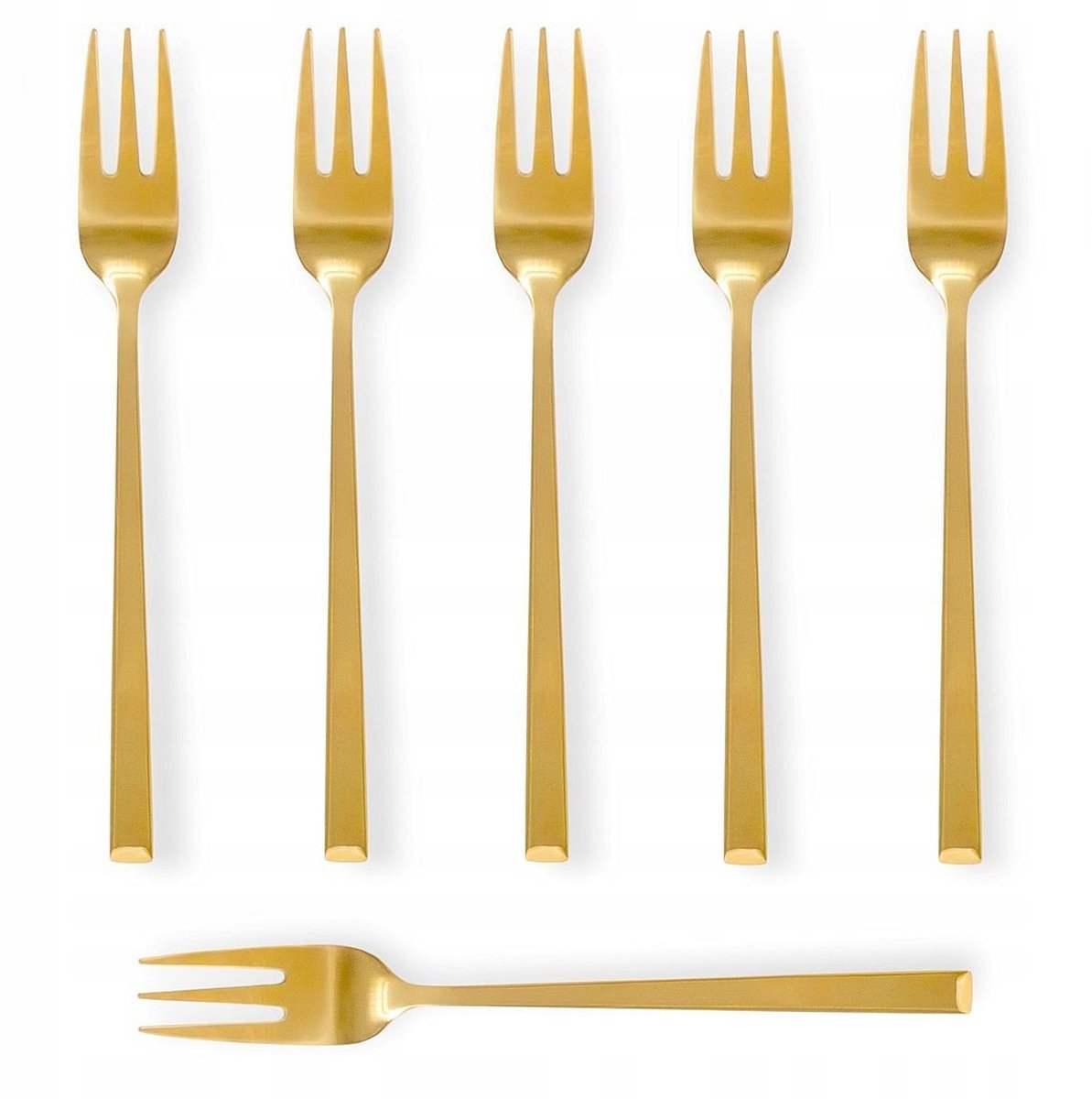 Ambition Como Gouden Dessertvorkjes (6 stuks) - Elegant & Vaatwasmachinebestendig