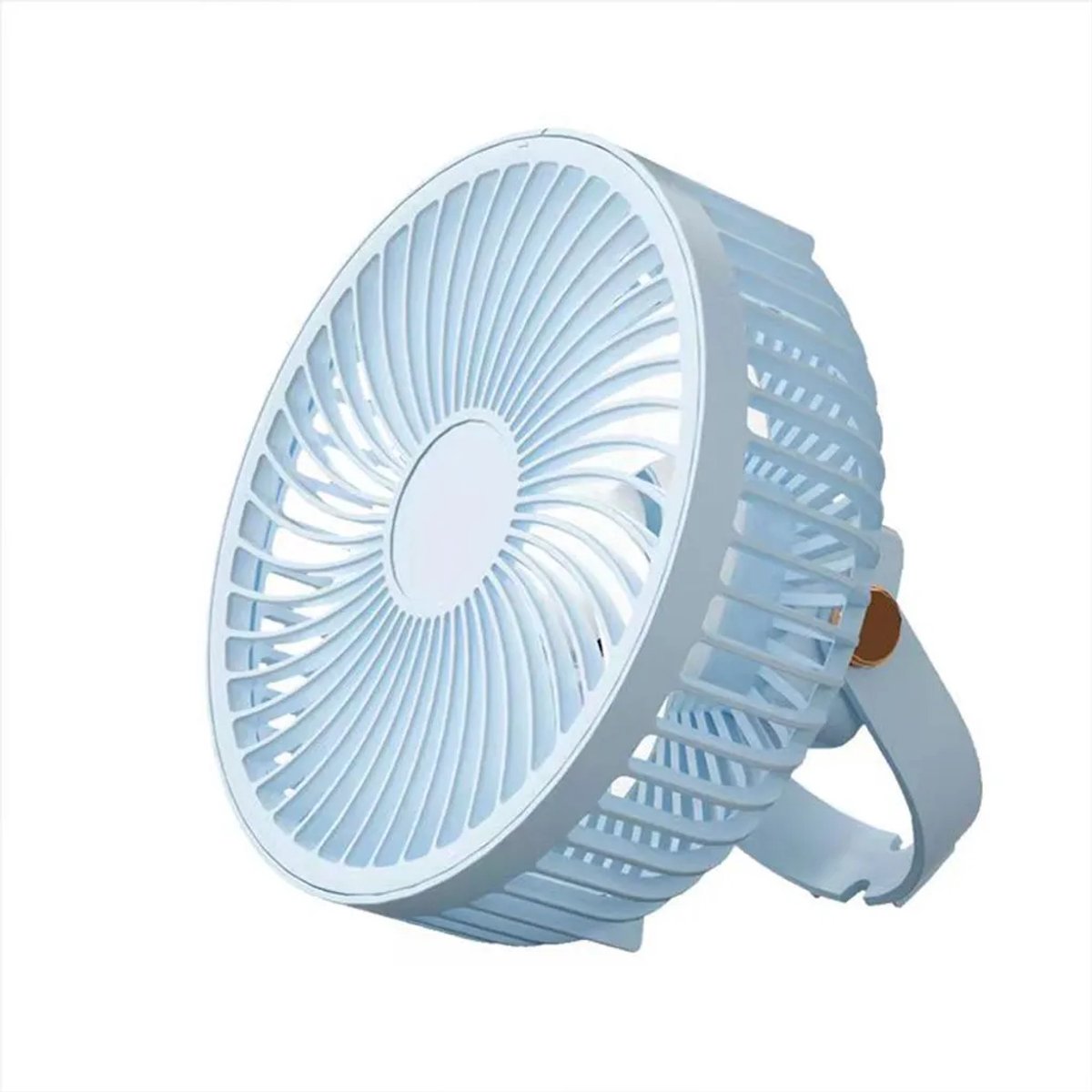 Draagbare tafelventilator Geschikt voor batterij, ledverlichting en ophanghaak, een uitstekende keuze Geschikt voor tenten en op reis.