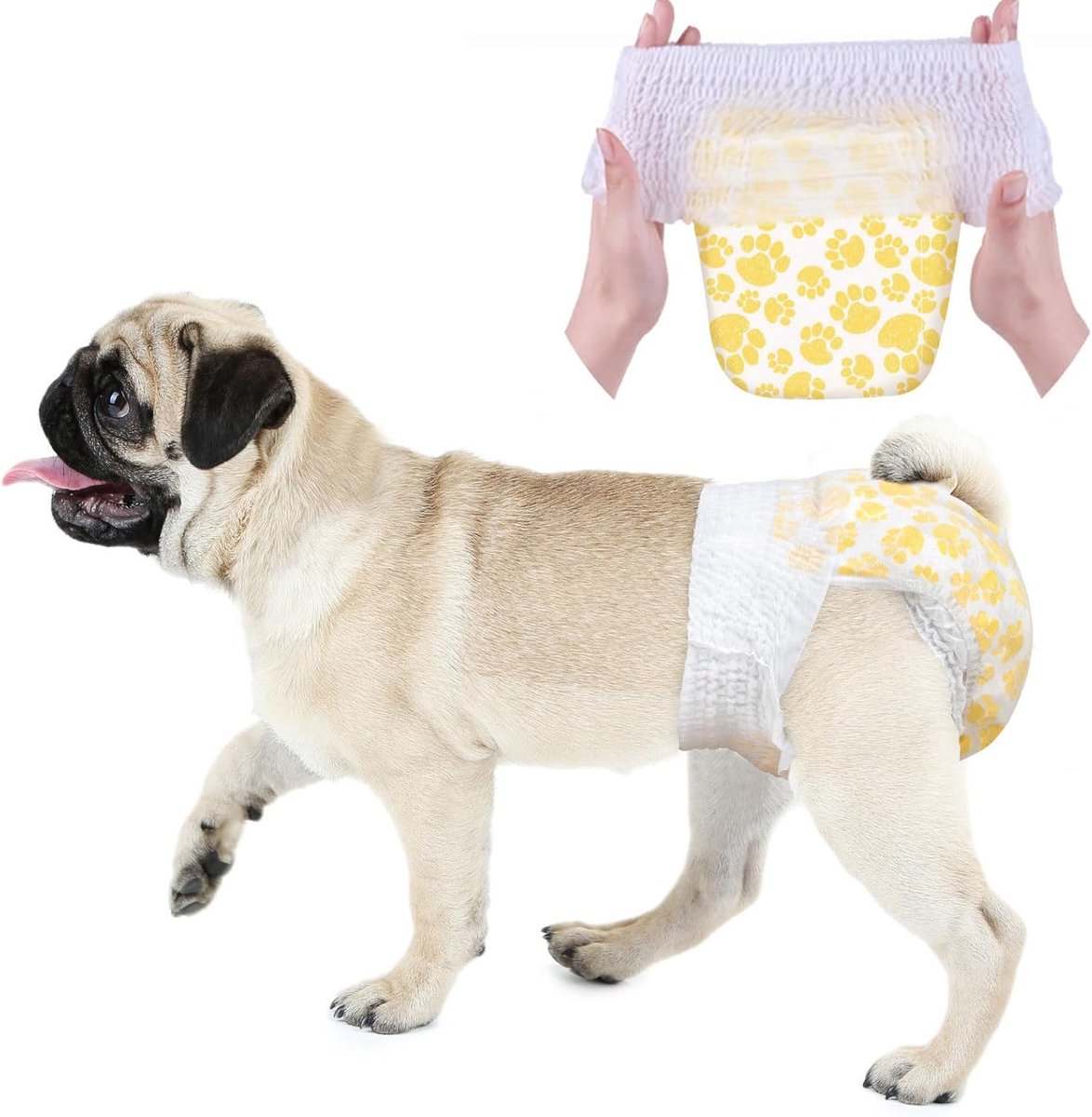 Luiers voor teefjes - 14 stuks, Luiers voor honden en katten, Luiers voor loopse teefjes, Luiers voor incontinente honden, om aan te trekken, geschikt voor incontinentie, zindelijkheidstraining en reizen, S