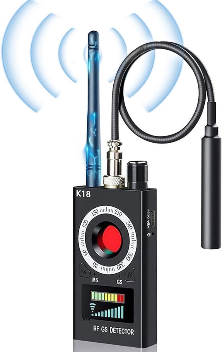 Wantsendetector, verborgen camera-detector, wordt gebruikt om verborgen camera's, draadloze apparaten, GPS, hoorapparaten en detectieapparaten te herkennen