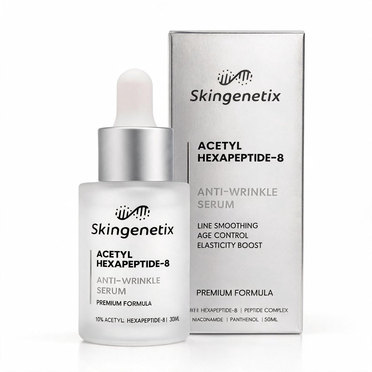 Skingenetix Acetyl Hexapeptide-8 Serum - Anti-Rimpel Gezichtsserum met Hyaluronzuur en Niacinamide - 30 ml