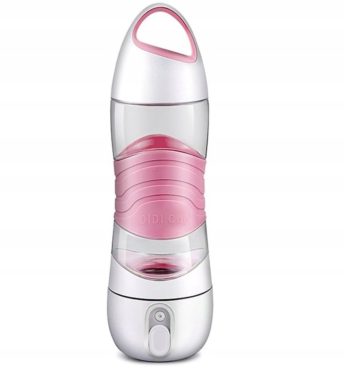 Merkloze Sport Bidon met Sprayer & Timer - 400ml Roze