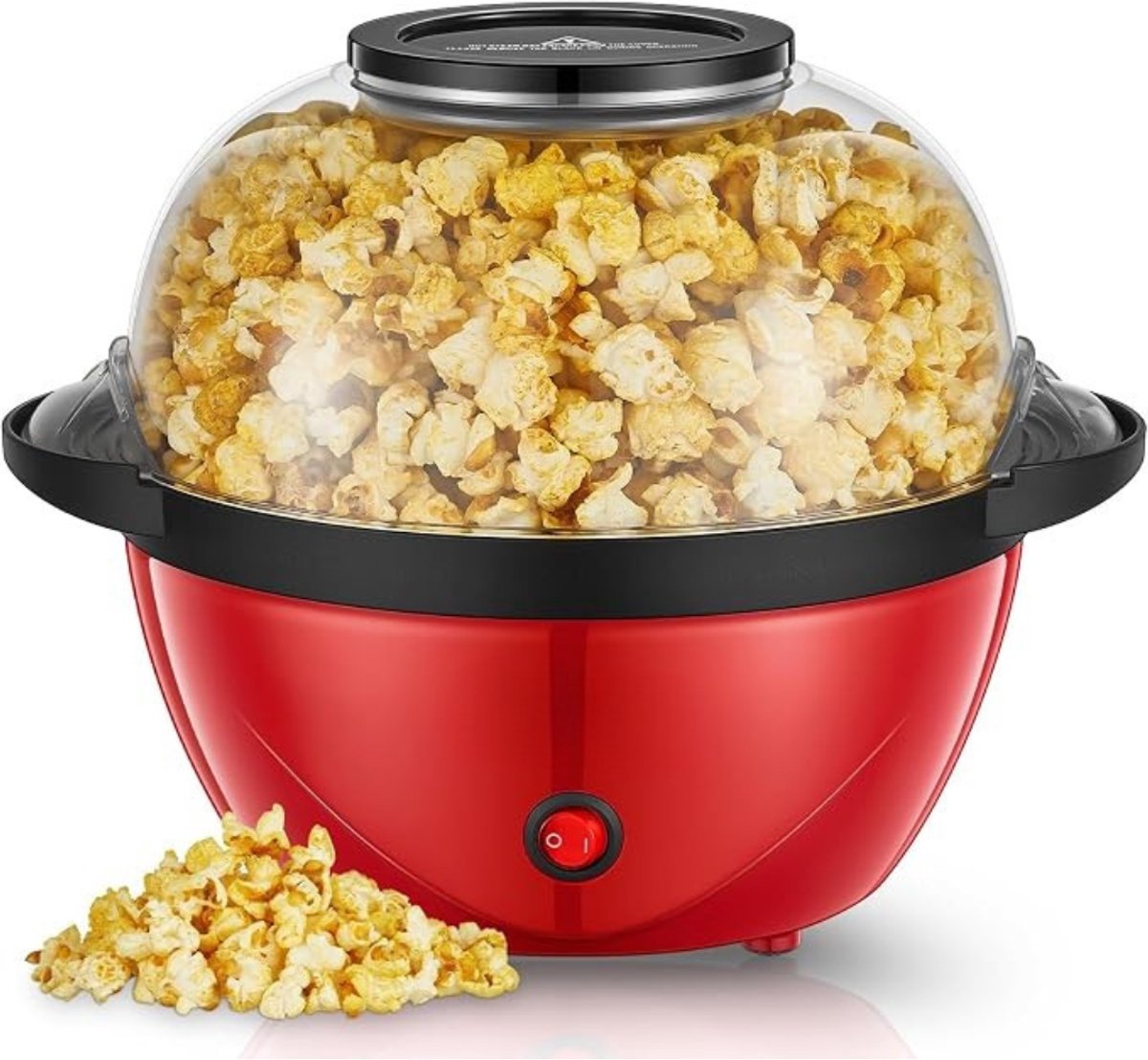 Thuys - 3,5L Popcornmachine – Rood – Transparante 2-in-1 Kom