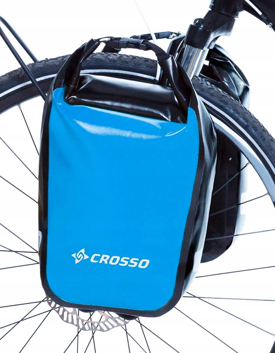 Crosso Dry 30 Fietstassen Set - Blauw - Waterproof & Rail Systeem