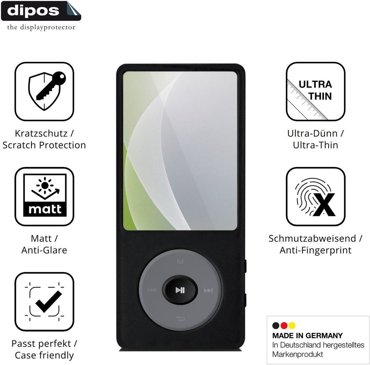 dipos – 4x Matte Beschermfolie geschikt voor Lenco Xemio-860BK | Krasbestendige & antireflecterende Screenprotector Ultra-Thin