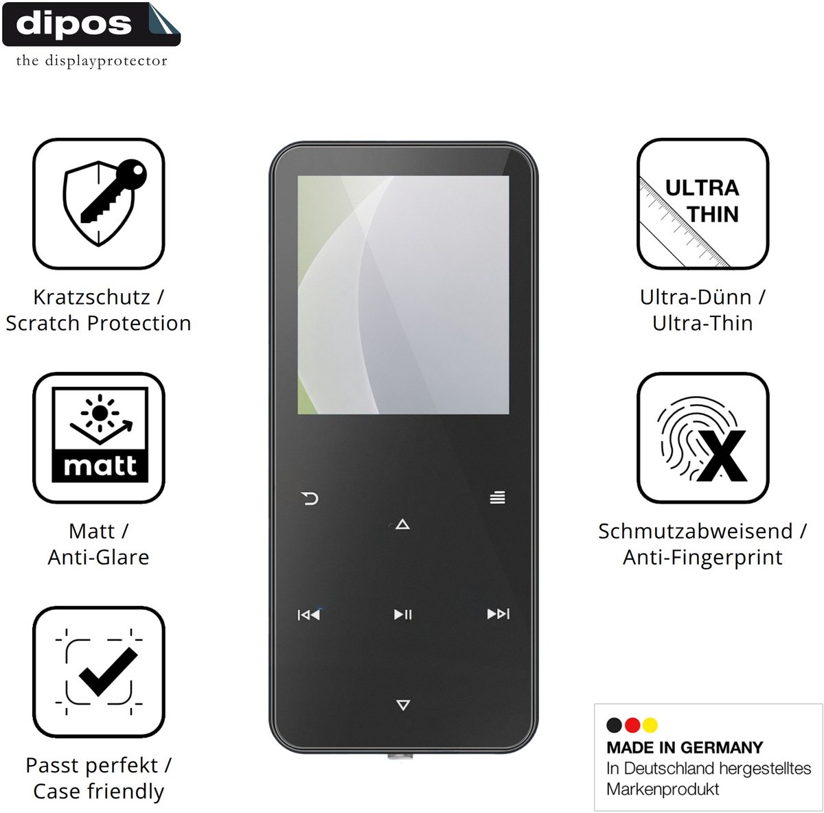 dipos – 4x Matte Beschermfolie geschikt voor Skibiles CMP3-MYG01 | Krasbestendige & antireflecterende Screenprotector Ultra-Thin
