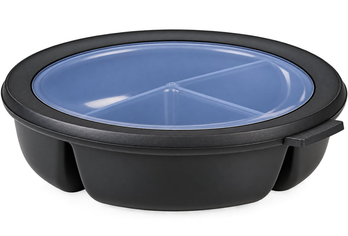 Mepal - Multikom Cirqula vershouddoos - 3-vaks bento bowl - 250 ml. 250 ml & 500 ml - Rond - Nordic black