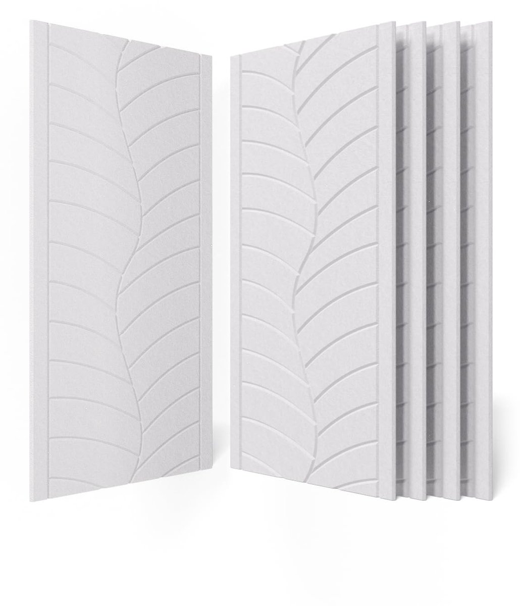Solidchoice - Set van 4 Geluidsabsorberende Panelen met Bladontwerp