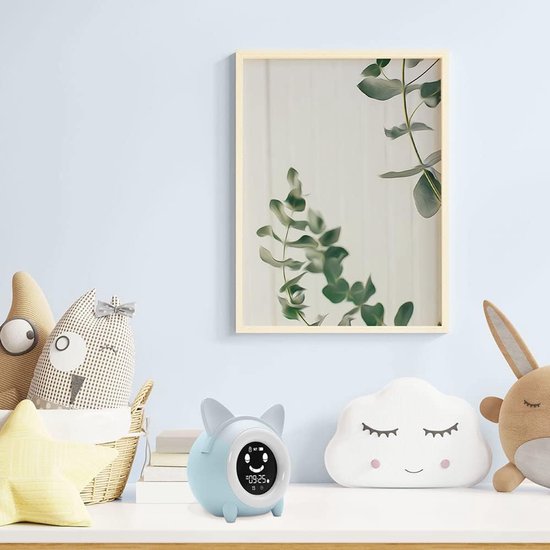 Educatieve Kinderwekker - Nachtlamp Klok - Kind Leren Slapen - Dag Nacht Weergave - 12 x 125 cm - Blauw — afbeelding 3