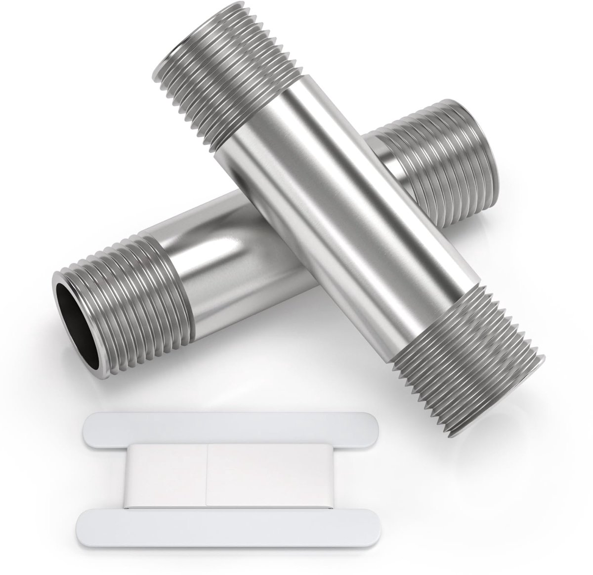 Bwintech 2 stuks 100MM 1/2" Male × 1/2" Male BSP Thread Stainless Steel 304 Extender Nipple gegoten pijpfittingen - ShopVlot