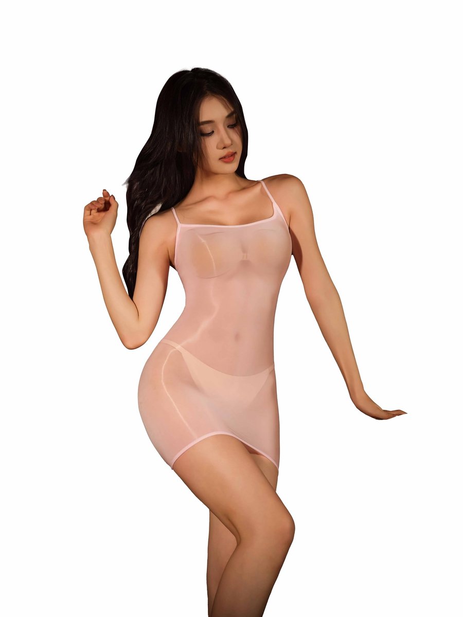 Elzusha - Shiny See-Through Hip Dress voor Vrouwen
