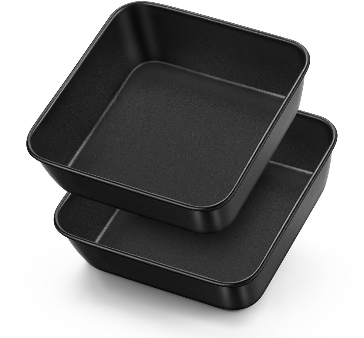 Elzusha - Set van 2 Vierkante Bakvormen - met Anti-aanbaklaag - 16 x 16 x 5 cm