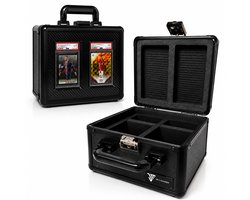 JM Loader Slab Case for Graded Cards – Geschikt voor PSA, BGS, CGC & Meer – Tot 200 Toploaders & 44 PSA Slabs – 2 Vakken – Hardcase – Pokémon, TCG & Sportkaarten – Transparante acrylic bovenkant