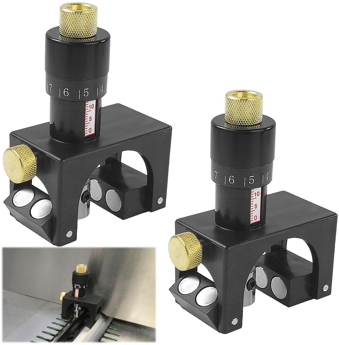 Elzusha - Set van 2 Magnetische Regulators voor Houtbewerking