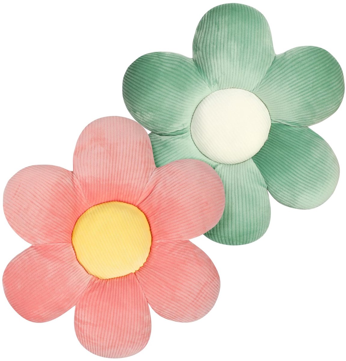 Elzusha - Set van 2 Bloemvormige Kussens voor Stoelen en Vloeren