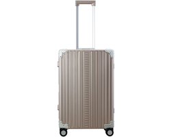 Aleon Fortis Trolley met 4 wielen, Aluminium, 67 cm - Harde bagage - TSA slot - rosegold