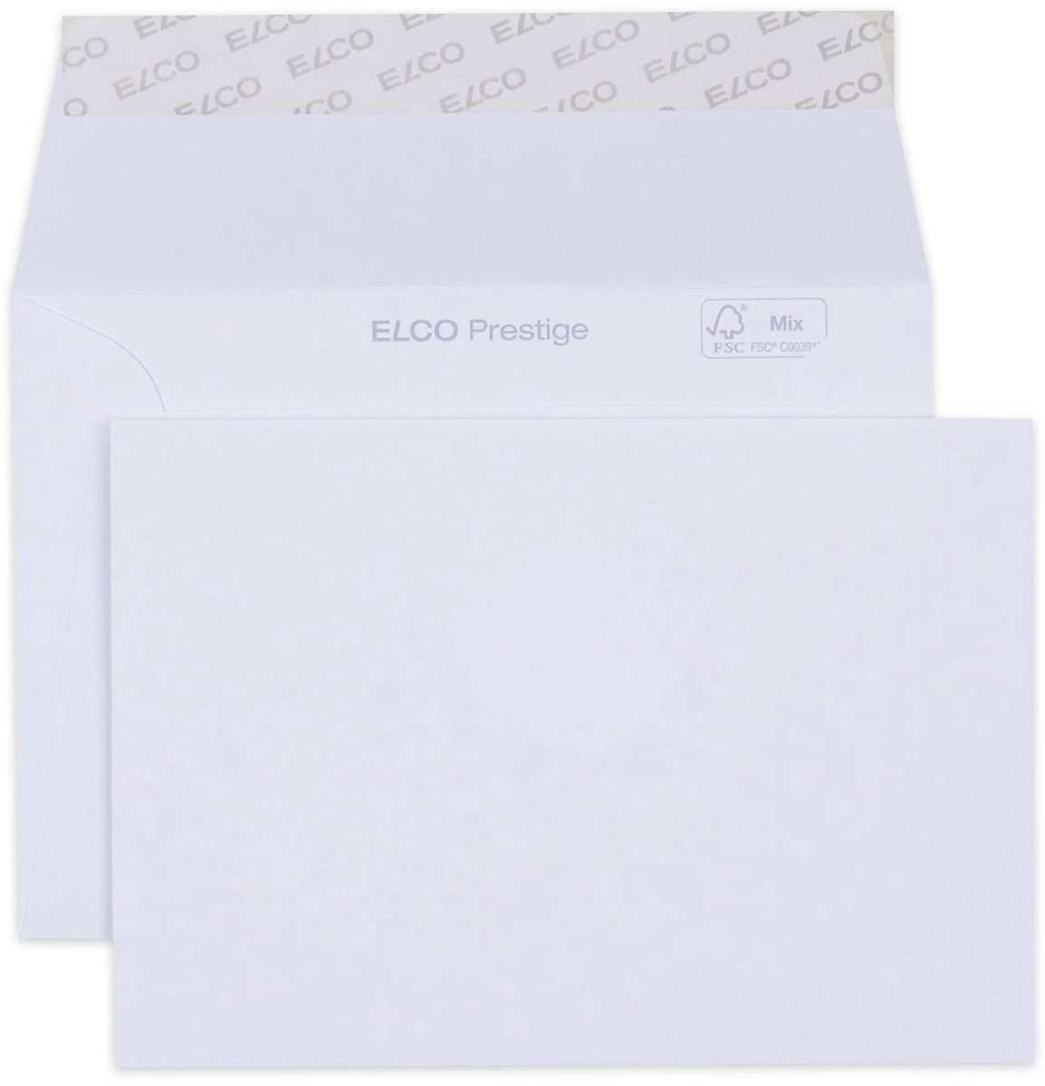 Elzusha - C6 Envelop met Lijm, 250 Stuks, Hoogwit
