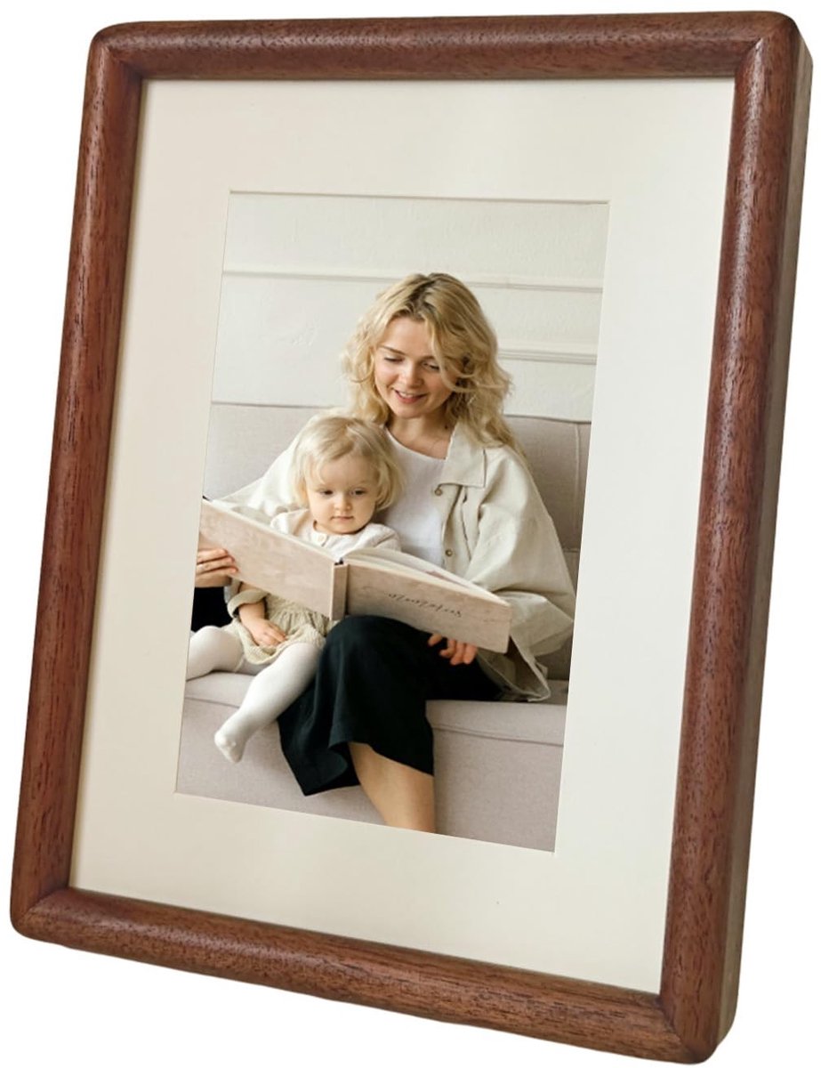 Elzusha - Vintage Houten Fotolijst voor Muur en Tafel, 21.5 x 16.5 cm