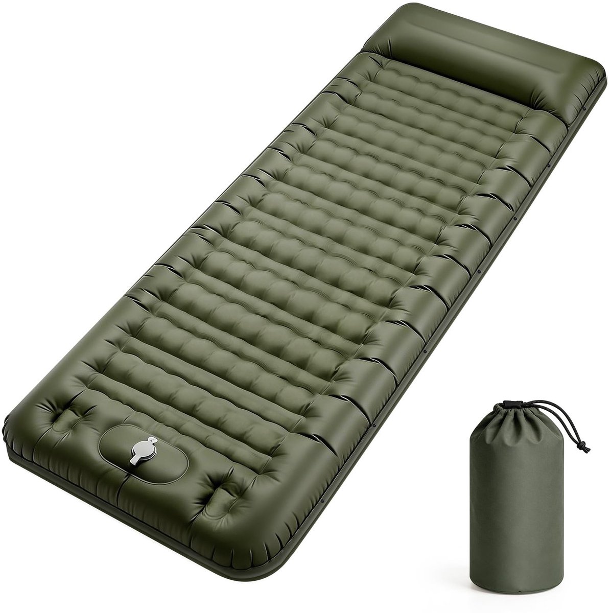 Elzusha - Zelfopblazend Campingmatras met Voetpomp 12 cm