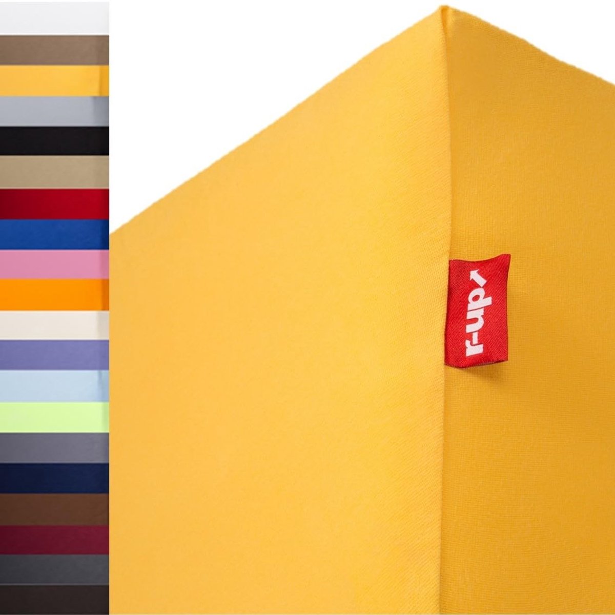 Elzusha - Fitted Sheet 90 x 200 cm - Zacht en Ademend Jerseystof in Zonnig Geel