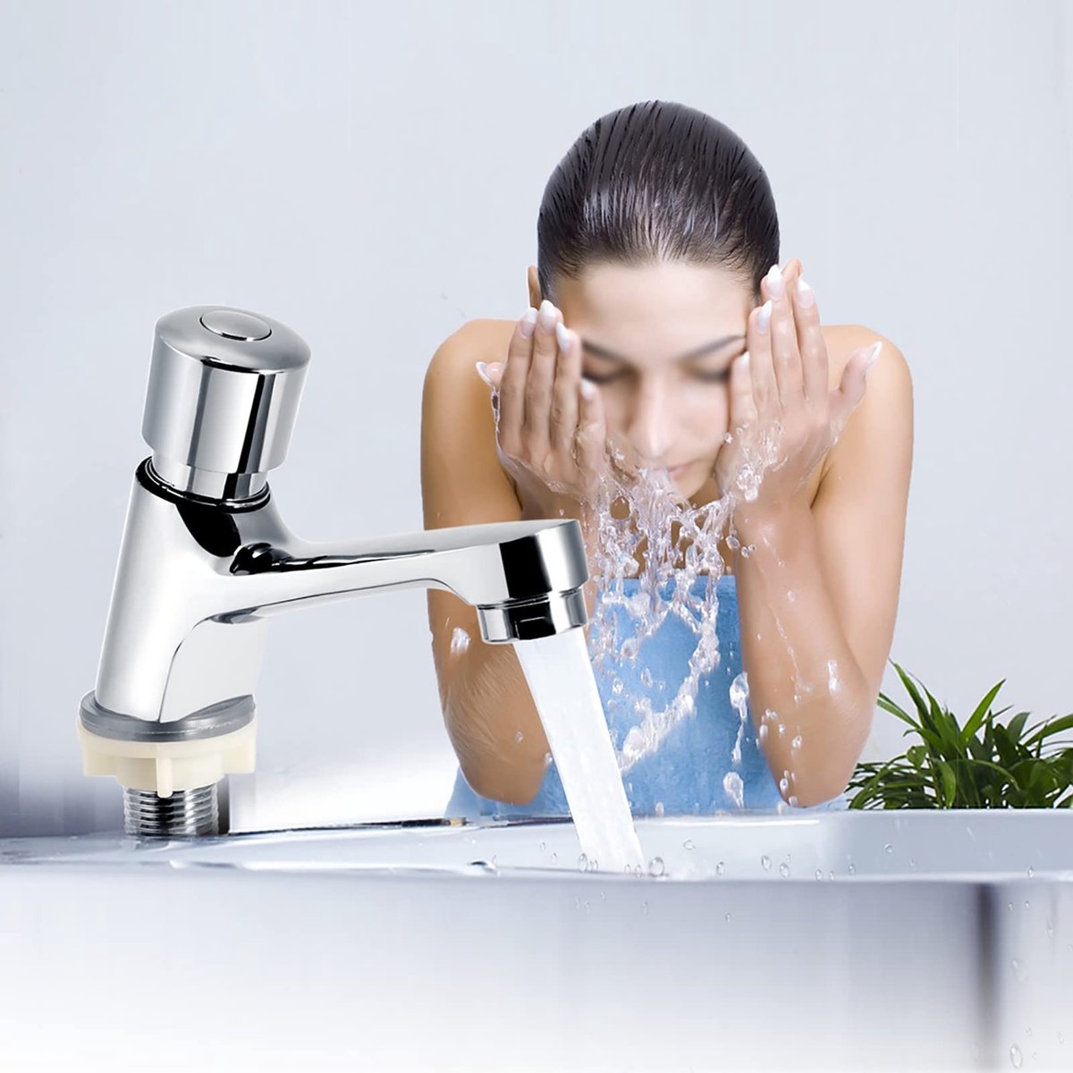 Elzusha- Keukenmengkraan Hoogwaardige Koper - Waterbesparend - Automatische Sluiting - Eenvoudig te Installeren - Antislip - Makkelijk te Reinigen - Kraan