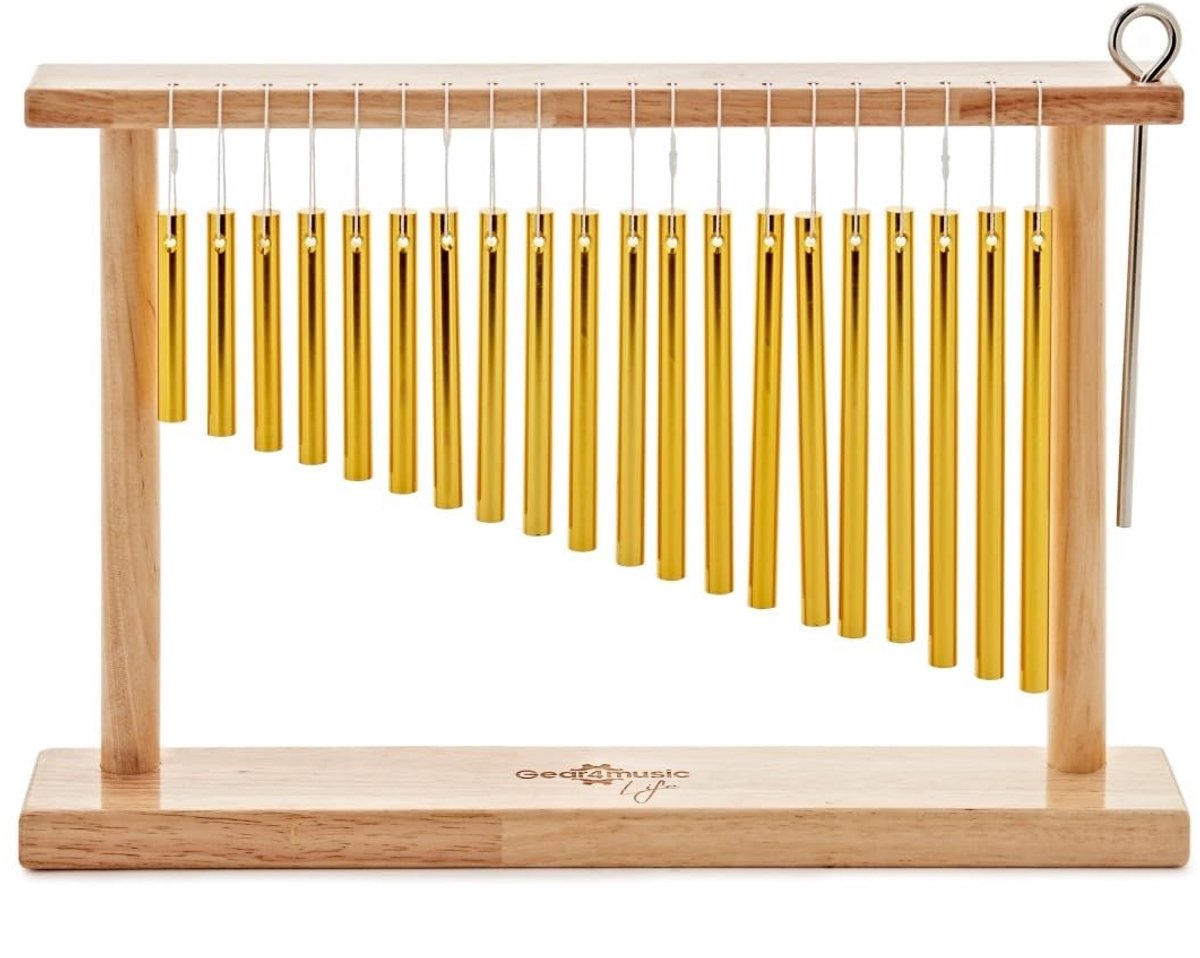 Elzusha - Tafelgong - 20 Noot met Houten Frame
