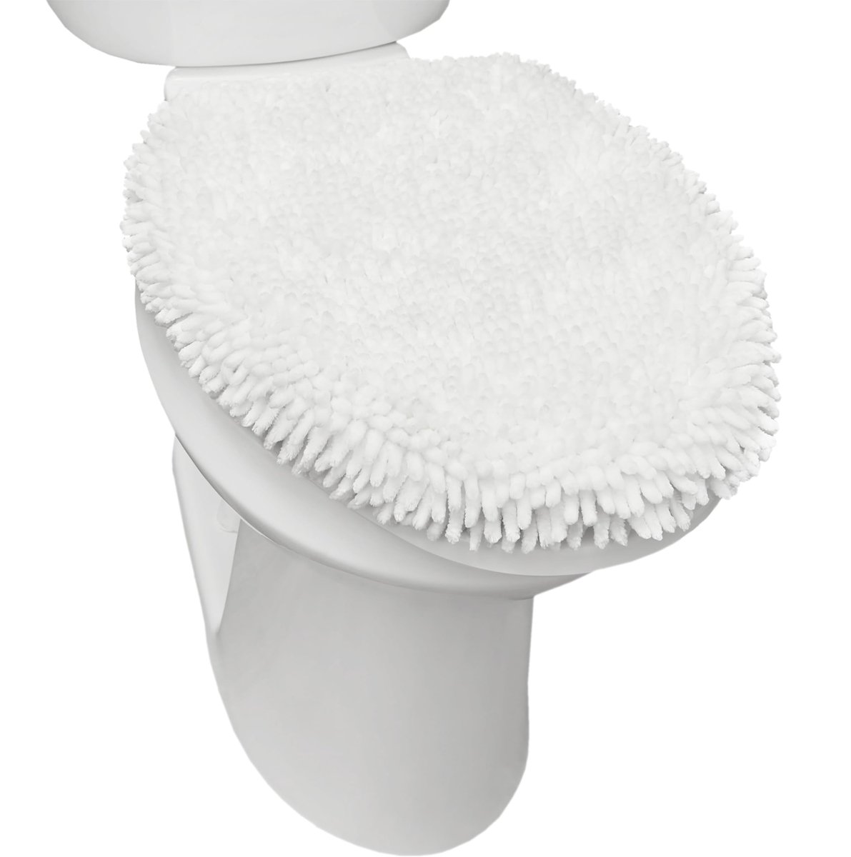 SoHome Spa Stap Luxe Pluche Chenille Shag Machine Wasbaar Ultra Zachte Standaard Toilet Deksel Cover 47 cm x 49,8 cm - ShopVlot