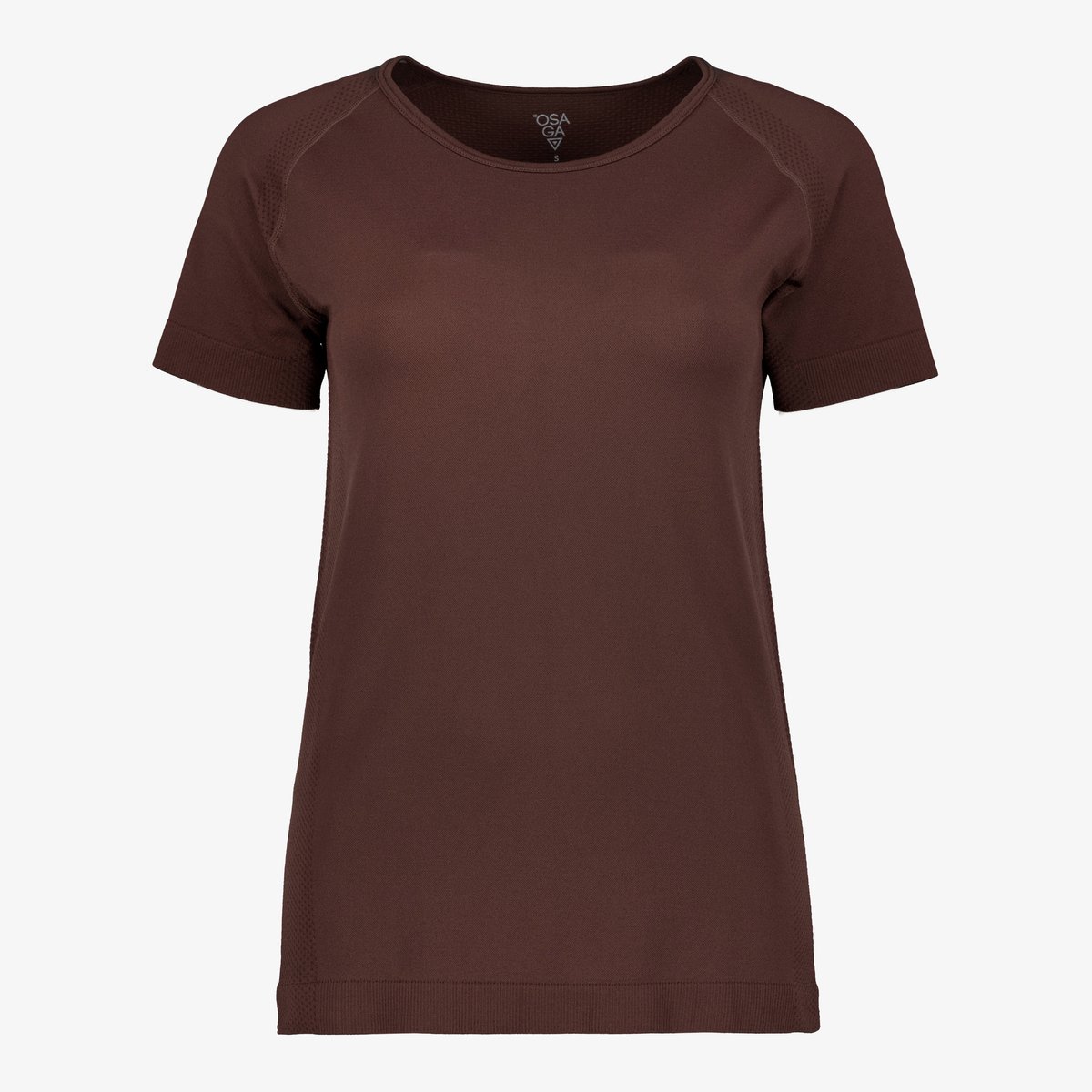 Osaga seamless dames sport T-shirt bruin - Maat XL
