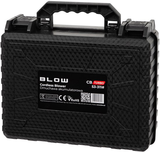 BLOW 21V CB TURBO accu bladblazer, 130.000 omwentelingen, 2,4 Ah, koffer van blow — afbeelding 2