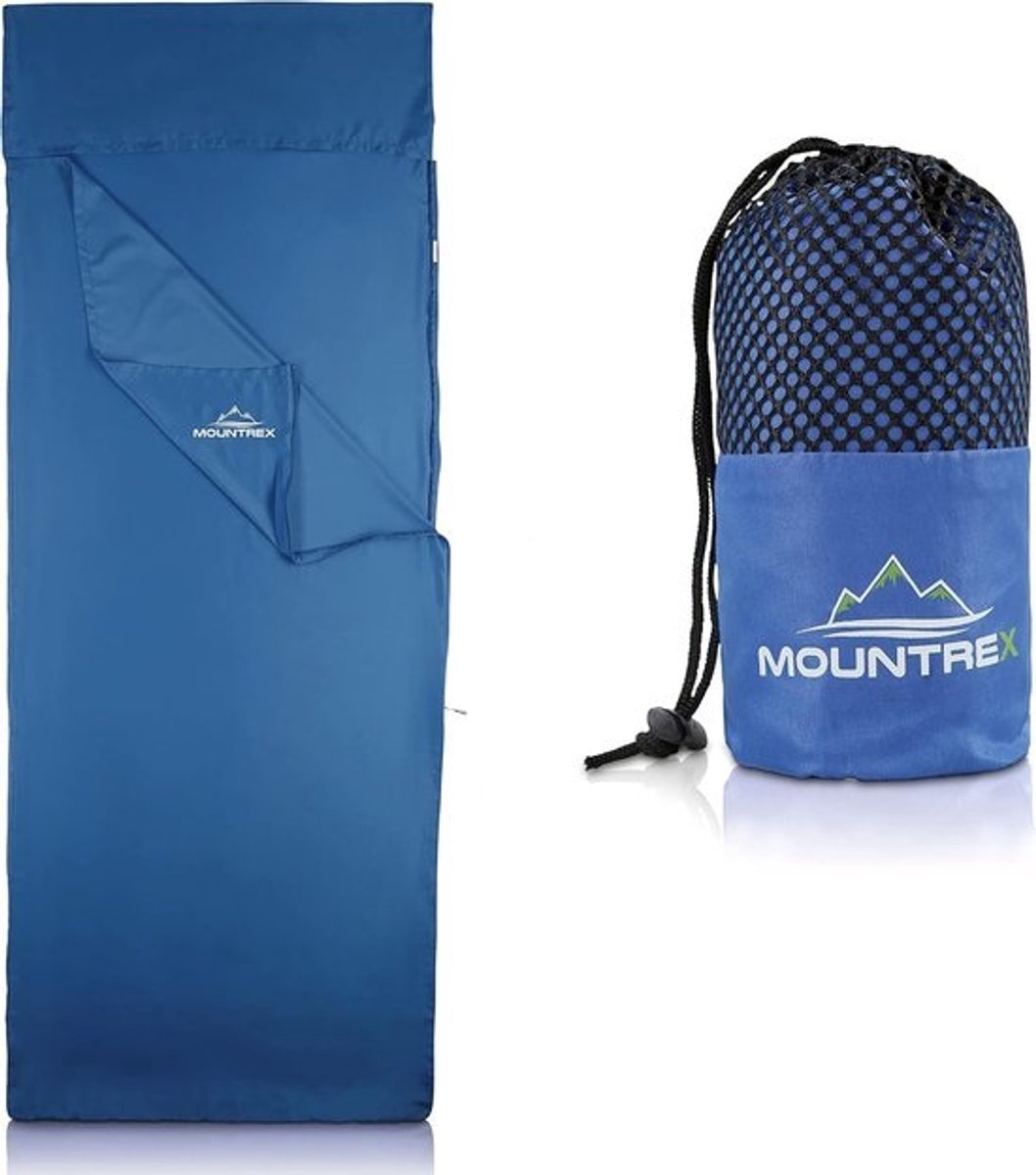 Huttenslaapzak - zomerslaapzak voor binnen en buiten - 1 stuk - blauw - 220 x 90 cm