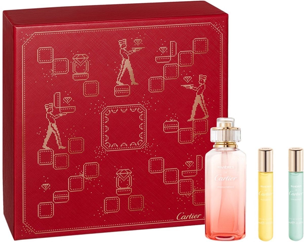 Cartier Rivières de Cartier Discovery Set – Insouciance EDT 100 ml + Allégresse EDT 10 ml + Luxuriance EDT 10 ml