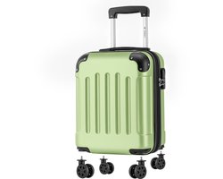 YONSLY Cabinekoffer met Afneembare Wielen - 46 × 31 × 20 cm - 25L - Fruitgroen