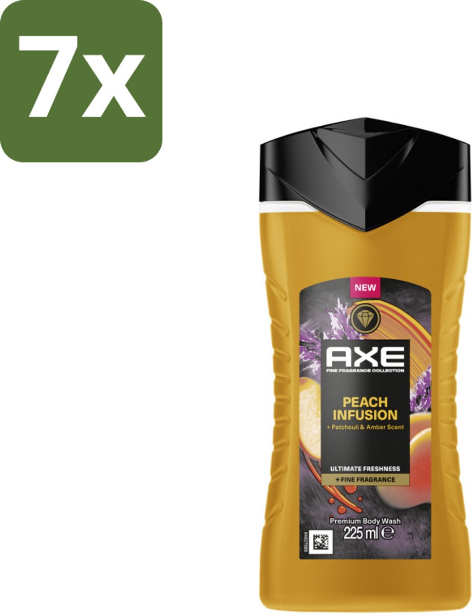 Axe – Douchegel – Peach Infusion – 225 ml - Bulkverpakking - 7 stuks
