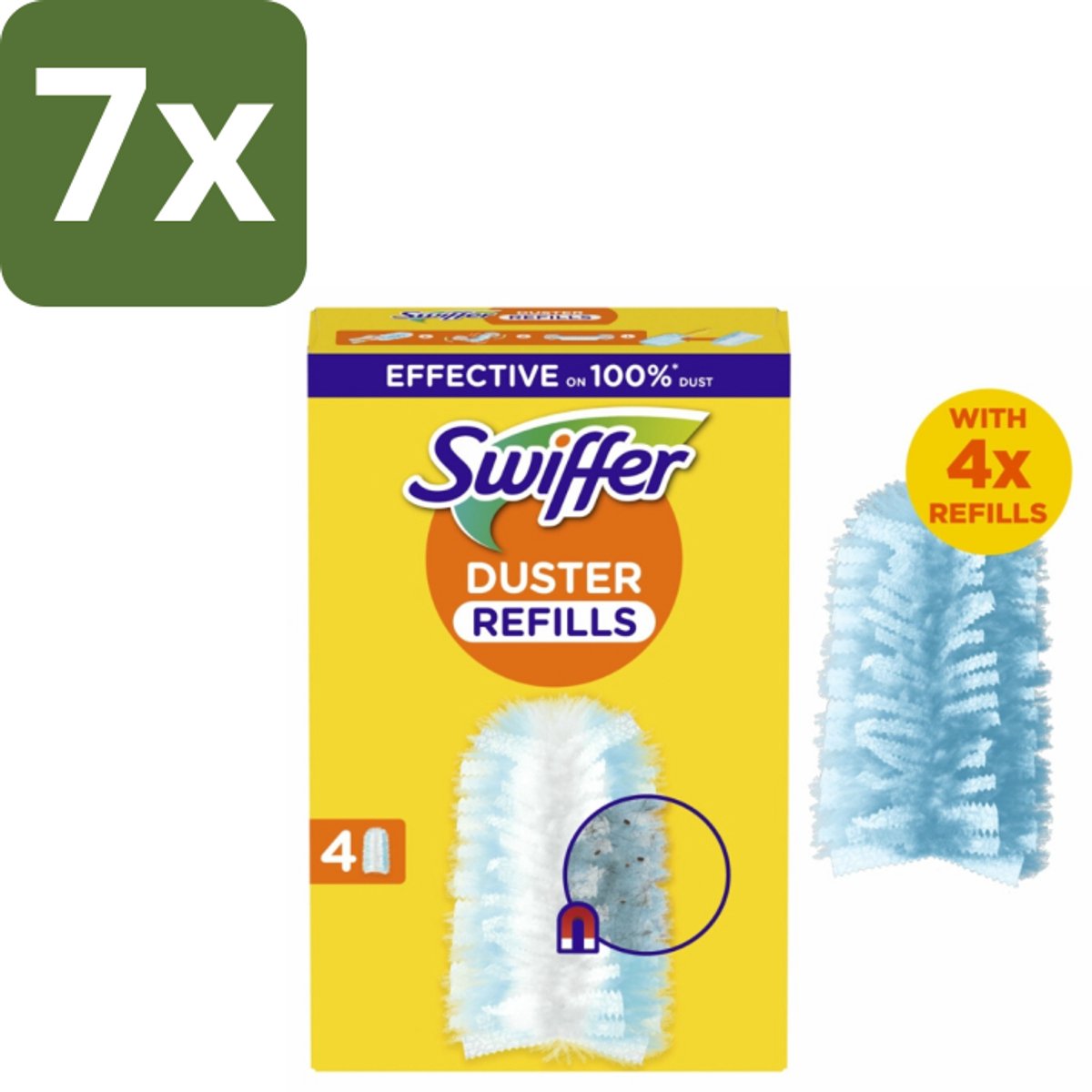 Swiffer - Duster – Voor Stofwisser – 4 navullingen - Bulkverpakking - 7 stuks