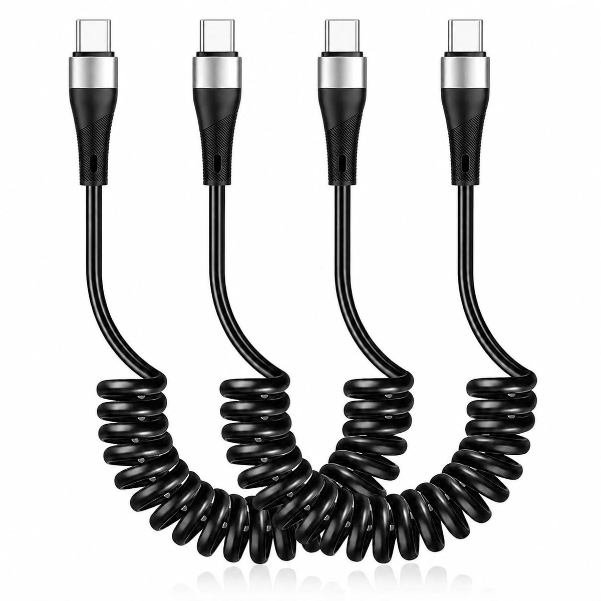 USB C naar USB C Kabel 120W 6A Snelladen Flexibele Draaikabel voor Auto, Kantoor, Laptop en Tablet