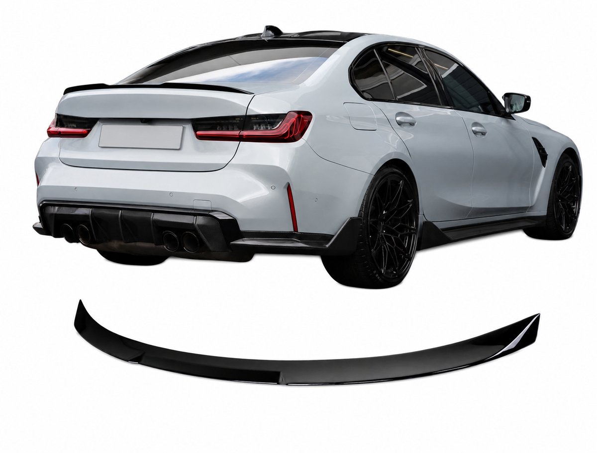 Achterspoiler Geschikt voor BMW 3 Serie G20 Sedan 2019-2026 – Kofferspoiler – Hoogglans Zwart