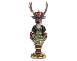 Goodwill - Kerstman in arrenslee - Goud - H40 cm