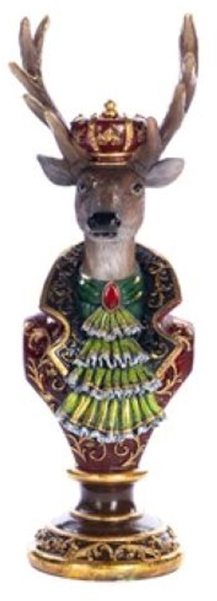 Goodwill - Kerstman in arrenslee - Goud - H40 cm