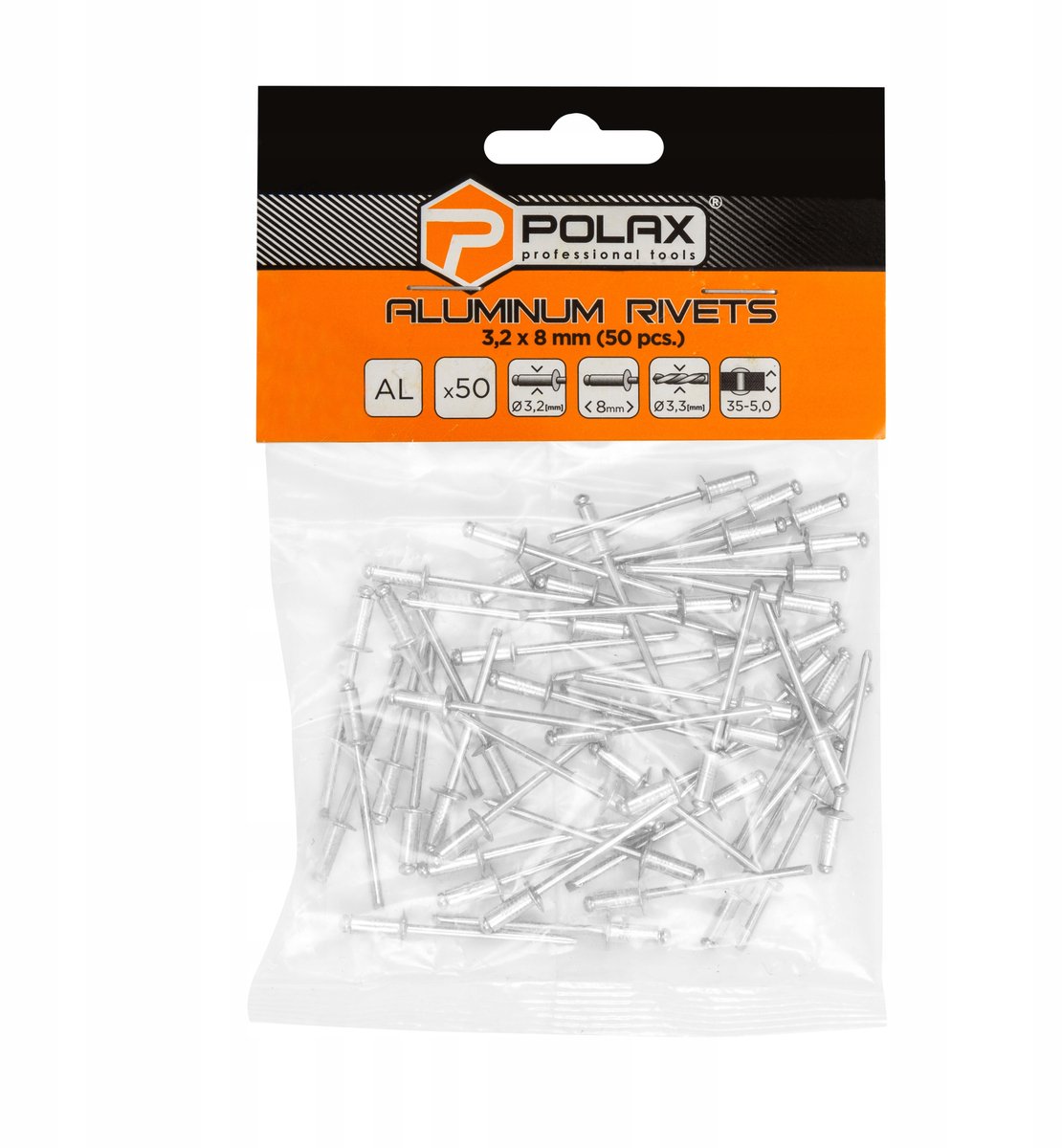 Aluminium Blindklinknagels 3,2 x 8 mm (50 stuks)