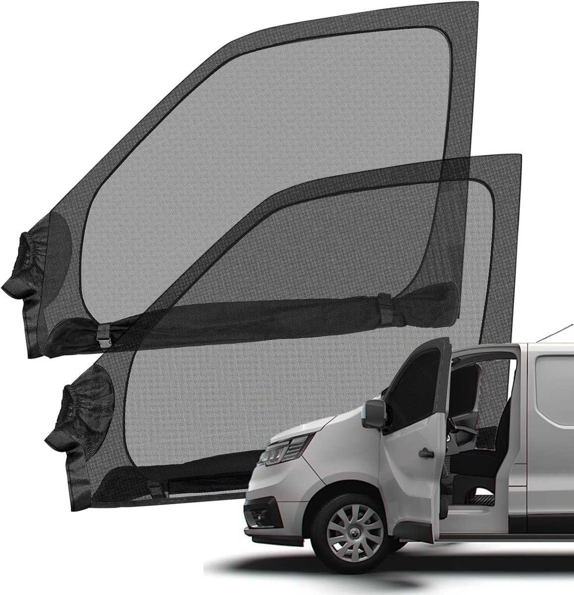 Vervangend Insectenwerend Net voor Renault Trafic 2001-2025 - Magnetisch Mosquito Net voor Voorportier, Ademend en Ideaal voor Kamperen en Buitenactiviteiten
