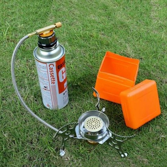Draagbaar Gasfornuis Voor Op De Camping, Gas Winddichte Opklapbare Kachel, Mini Opvouwbare Kookbrander Voor Backpackers, Ideaal Voor Kamperen. — afbeelding 3